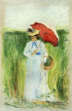 Camille Pissarro Werke - junge Frau mit einem Regenschirm Camille Pissarro